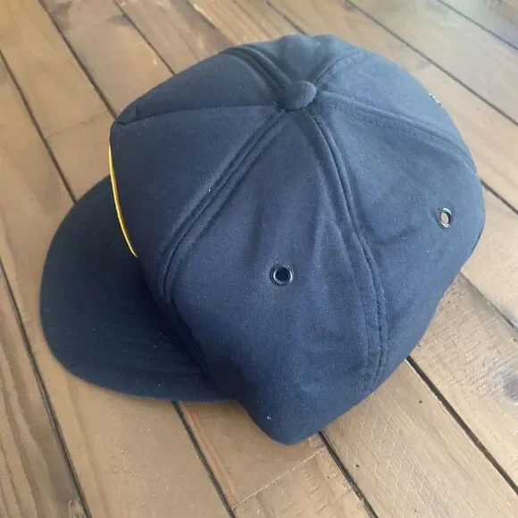 NOS Vintage Jack Hume Adventures‎ Patch Black Hat Snapback Puffy Cap Hunting - Picture 8 of 10